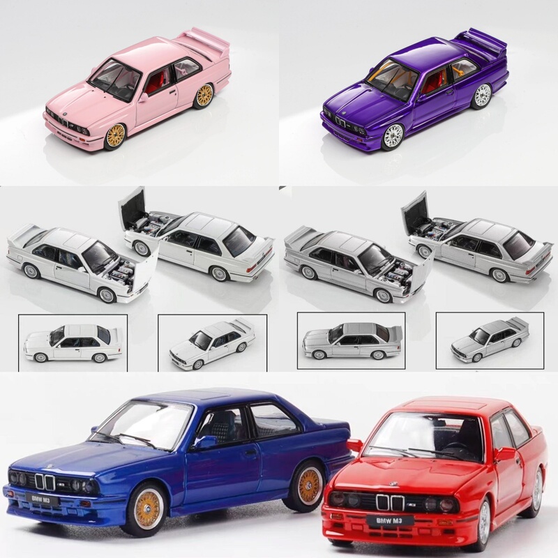 In Stock Mortal 1:64 Bmw M3 E30 Openable Alloy Car Model