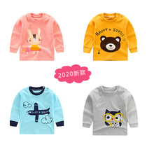 2021 new baby clothes 1 baby cotton T-shirt long sleeve top Children Spring base shirt 2-3-5 6 years old 7