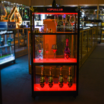 Bar glowing champagne Cabinet led glowing wine cabinet three layer luminous wine rack high-end corner luminous wine cabinet champagne cabinet