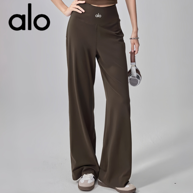 Aio High-Waisted Tummy Control Sports Pants for Women, Loose Fit, Slimming, Covering the Body, Straight-Leg Running Pants, Yoga Pants for Outdoor Wear, New Autumn and Winter Model