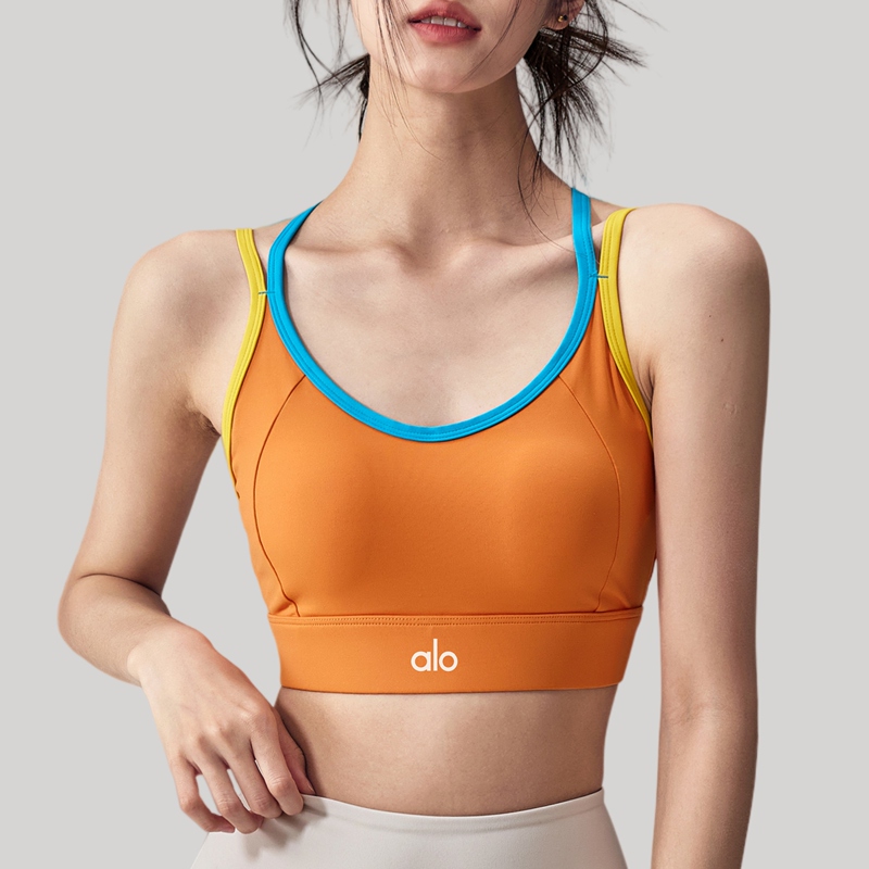 Aio All-In-One Sports Bra with Beautiful Back Design, Supportive Outerwear Yoga Tank Top, Shockproof Pilates Running Bra, New Model