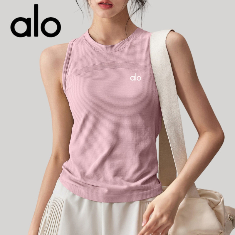 Aio Sports Vest Women's Sleeveless Yoga Wear Fitness Top Running Training Professional Quick-Drying Pilates Outer Wear Summer