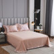 European light luxury high-end 100% cotton bed sheets single piece cotton rounded corner lace large bed sheet pillowcase three-piece set ສີແຂງ