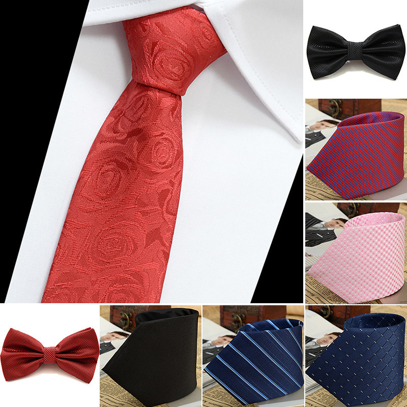 Men's blue striped tie Business dress professional 4S Leisure marriage groom and groom red tie