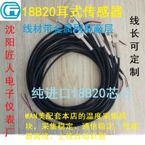 Ear type with mounting hole 18B20 temperature sensor Stainless steel probe Gas liquid surface temperature detection