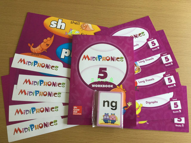 Midi English Midiphonics midiphonics 1/2/3/4/5/6 level student package Midi Phonics Textbook School English Textbook Original Imported Genuine