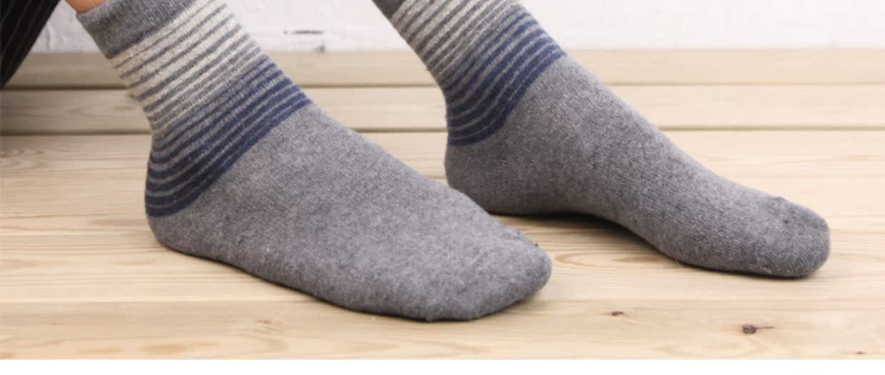 Nhung Bắc Cực mùa thu và mùa đông dày ấm áp nam thỏ len vớ cao cấp siêu dày cashmere cashmere vớ quà tặng vớ bông