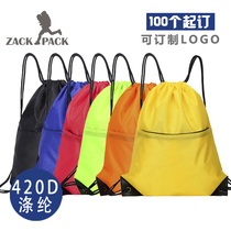  Simple drawstring drawstring pocket backpack training school bag backpack bag sports waterproof custom-made printed logo