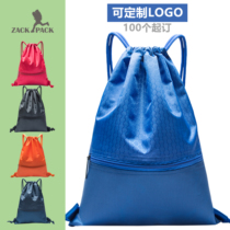  Sports waterproof Oxford cloth bundle pocket custom printed LOGO backpack large capacity pull drawstring mens and womens small backpack bag