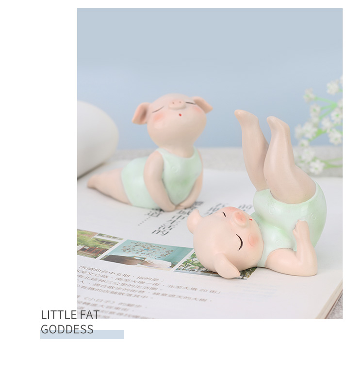 Yoga Piggy Trang trí Phụ kiện Trang chủ Cô gái Trái tim Văn phòng Dễ thương Trang trí Trang trí Đạo cụ Trang trí Quà tặng Sáng tạo shop bán đồ dcor bàn học