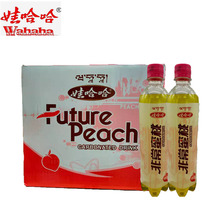 Wahaha very peach fruit flavored carbonated drink nostalgic juice bottled 530ML bottle full box
