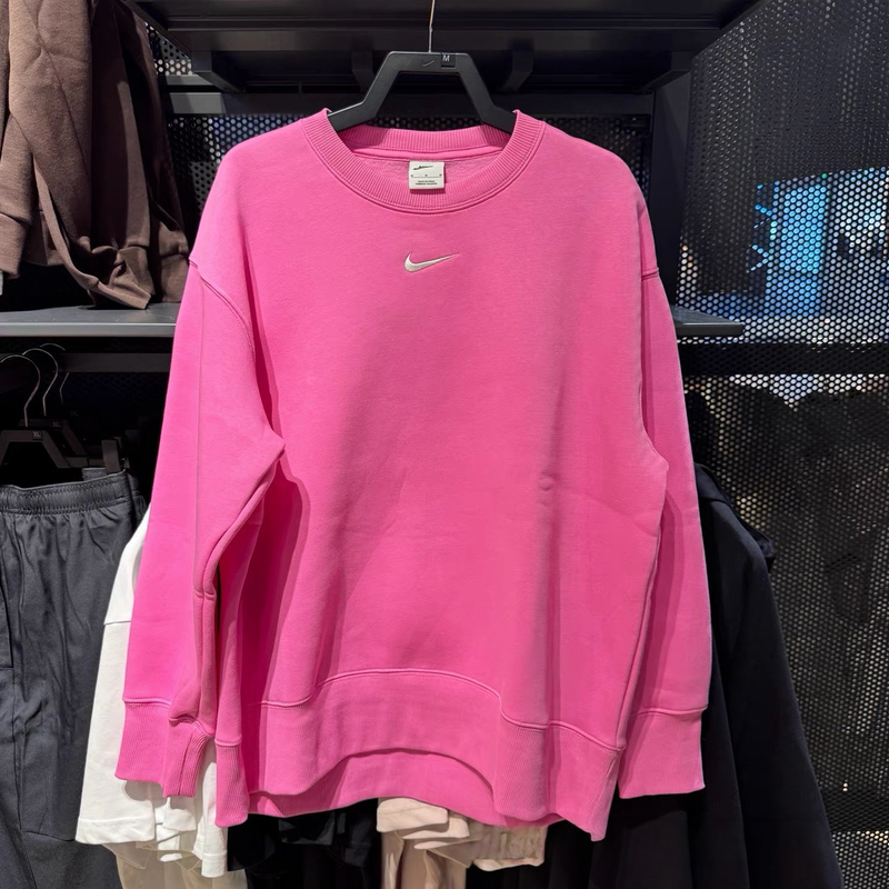 Authentic Nike Women's New Embroidered Logo Fleece Casual Pullover Sweatshirt Fz4271-675 Authentic Nike Women's New Embroidered Logo Fleece Casual Pullover Sweatshirt Fz4271-675