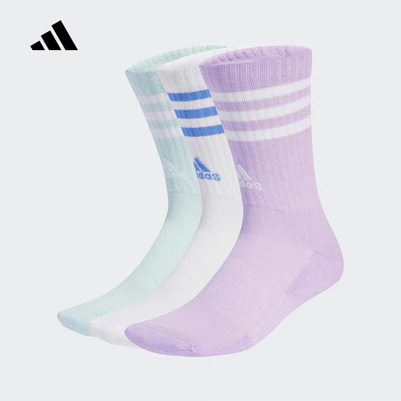 Wenwen Genuine Adidas Three-Pair Pack Men's and Women's Comfortable Sports Mid-Length Socks Jw2766 Wenwen Genuine Adidas Three-Pair Pack Men's and Women's Comfortable Sports Mid-Length Socks Jw2766