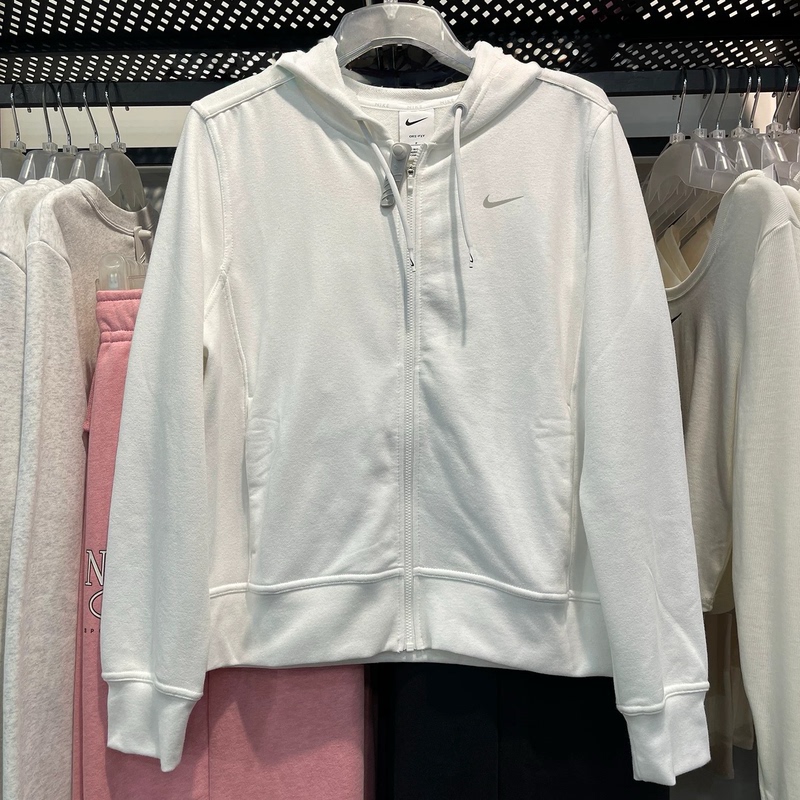 Wenwen Genuine Nike Women's Terry Comfortable Casual Sports Hooded Jacket Fb5199-100 Wenwen Genuine Nike Women's Terry Comfortable Casual Sports Hooded Jacket Fb5199-100