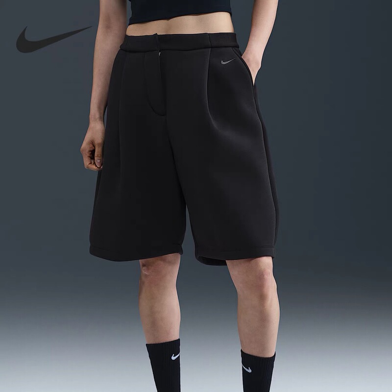 Wenwen Genuine Nike Women's New Slim-Fit Loose Mid-Length Shorts Casual Sports Shorts If1656-010 Wenwen Genuine Nike Women's New Slim-Fit Loose Mid-Length Shorts Casual Sports Shorts If1656-010