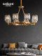 [Starry Sky]All-Copper Crystal Chandelier, Post-Modern Light Luxury Living Room Lamp, American Country Style, Elegant and Simple Villa Dining Room