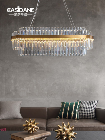 [Prism] Post-Modern Crystal Chandelier, Post-Modern Accessible Luxury Living Room Lamp, Restaurant Lamp, Atmospheric Luxury House