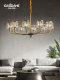 [Starry]Light Luxury Crystal Chandelier Living Room Lamp New Elegant Dining Room Bedroom Simple Lighting Post-Modern All-Copper