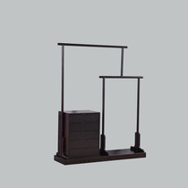  New Chinese style solid wood coat rack Household simple modern hanger Bedroom storage storage floor cabinet Hotel furniture