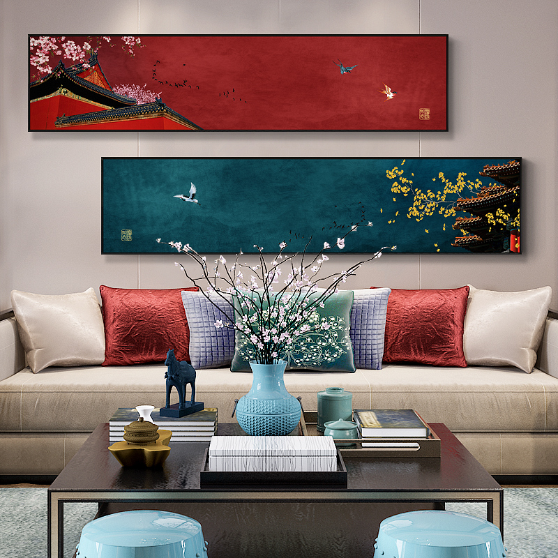 Ruyi Changle New Chinese Style Decoration Painting Living Room Hang Painting China Wind Wall Painting Forbidden City Wall Paintings of the Forbidden City Wall Paintings of the Forbidden City