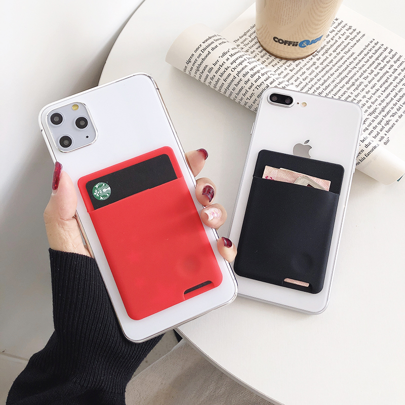 Wearer Korean design silicone sim card sleeve back film simple and fashionable campus card accessories card