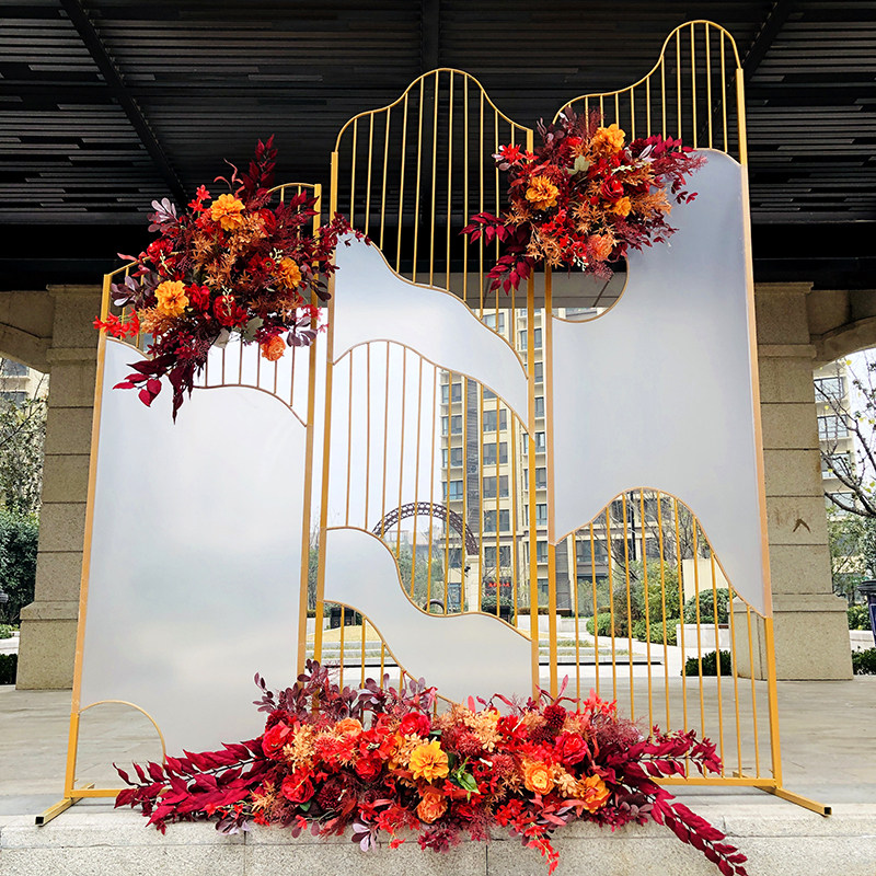New Wedding Stage Screen Ttai Road Leading Bohemian Road Leading Screen Iron Art Landscape Background Decorative Props