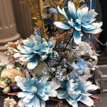 New EVA simulation feel foam flower retro magnolia feel floor-to-ceiling floral wedding background window decoration