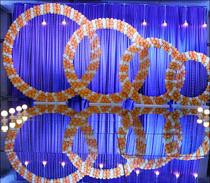 New wedding props Wrought iron ring shelf flower door Wedding background decoration Wedding Wrought iron ring round arch