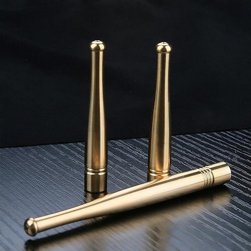 Pure copper smoke man and woman thick smoke triple use creative brass dual use filter cigarette double micropore filter