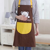 Kitchen adult cooking apron waterproof and oil-proof waist cover Korean fashion men and women cute