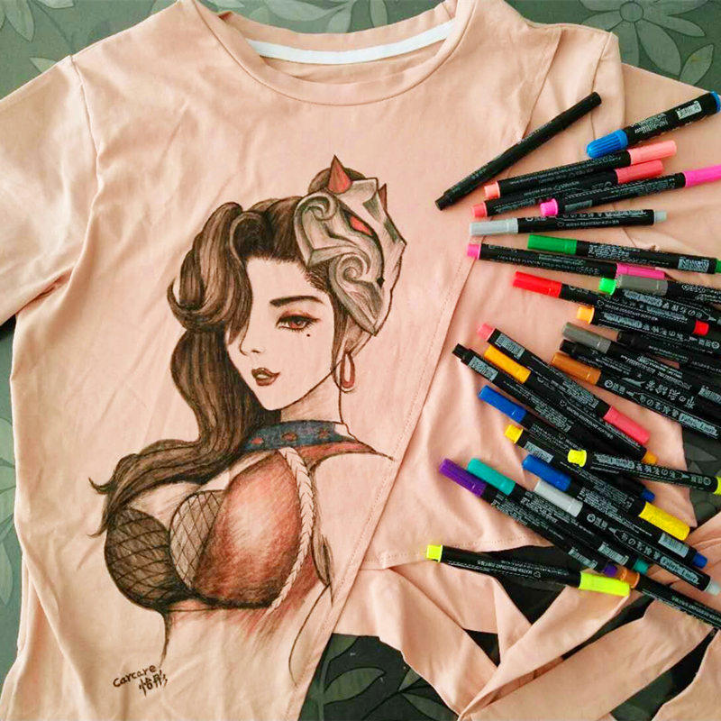 Taiwan lion cloth painting pen Handpainted DIY pen Fabric brush