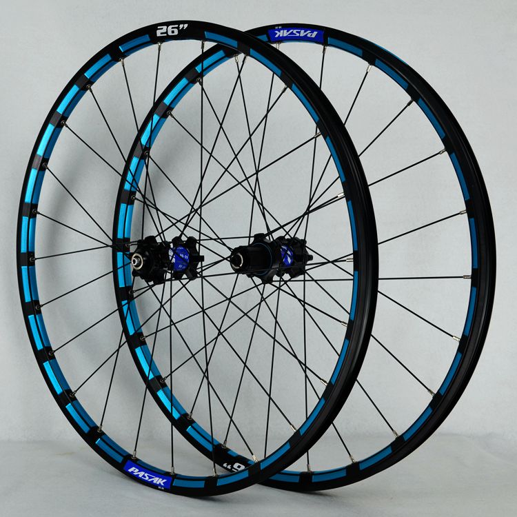 Climbing bike bike wheel set CNC color ring 26 27 5 inch straight laserin disc brake wheel 7 8 9 10 11