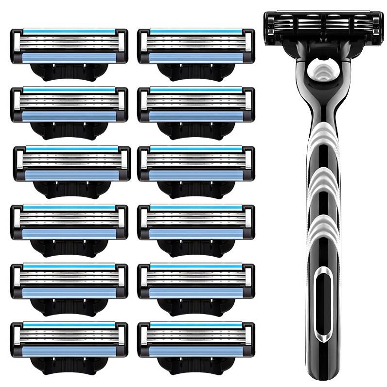 Imported stainless steel three-layer razor men's razor