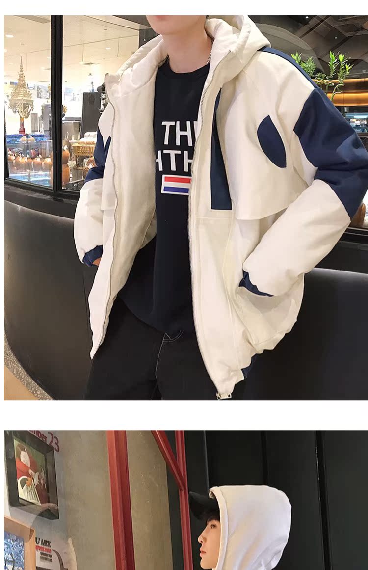Văn học nam nữ mua sắm áo khoác nam áo khoác mùa đông phiên bản Hàn Quốc của quần áo cotton dày mùa đông mặc quần áo đôi áo khoác gió nam