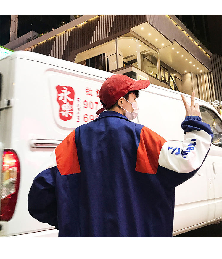 Áo khoác nam giản dị phiên bản Hàn Quốc của xu hướng quần áo mùa thu hoang dã đồng phục áo khoác nam 2018 mới khâu nam áo bomber adidas