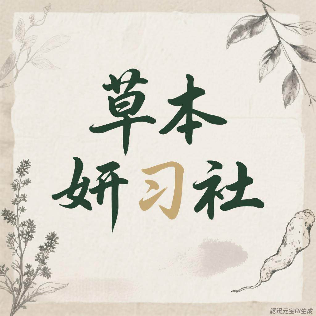 草本妍习社的LOGO