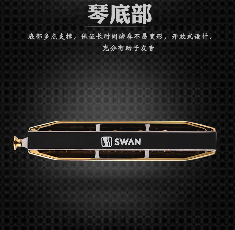 Swan hòa tấu thang âm sắc C vòng thổi lỗ 12 lỗ 48 âm thanh chuyên nghiệp chơi nhạc cụ người lớn mới bắt đầu SW1248 - Nhạc cụ phương Tây kèn saxophone alto