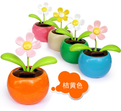 Trang trí xe đu mảnh hoa chậu mặt trời hoa trang trí năng lượng mặt trời táo hoa xe cung cấp đồ trang trí - Ô tô nội thất Accesseries đồ trang trí xe ô tô