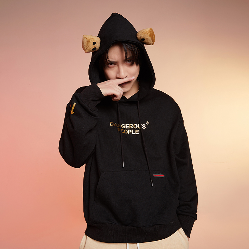 Dangerouspeople Xue Zhiqian dsp paper bag man doll series letter printing hooded trend sweater