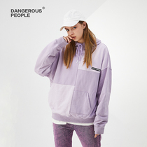 Dangerouspeople Shirk Zhaoqiu DSP asymmetric splice sweater hip hop tide loose couple hoodies