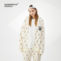 Dangerouspeople Xue Zhangqian DSP full of printed paper bags with hat tide Couple sweater coat