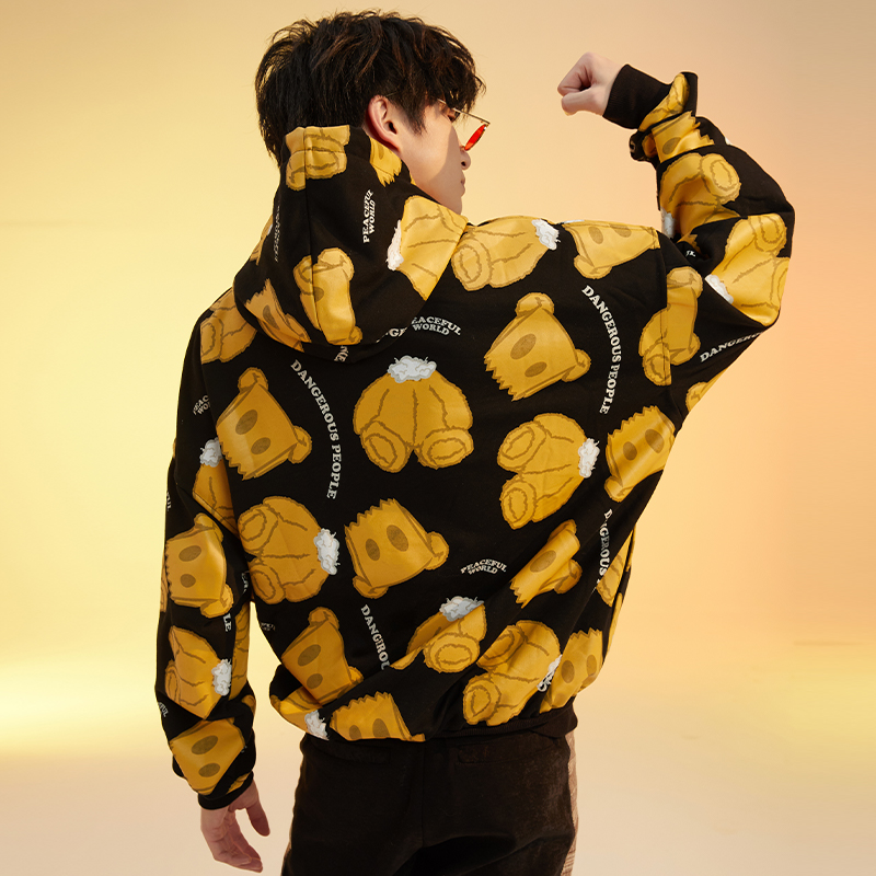 Dangerouspeople Xue Zhiqian dsp paper bag Bear series hooded pullover trend sweater