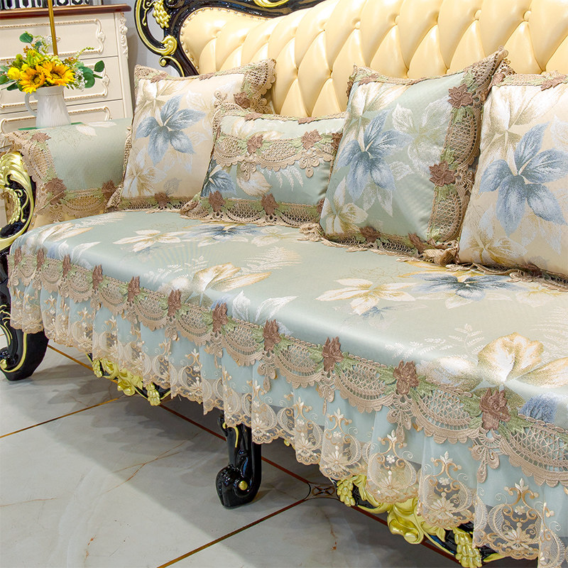 Summer style European-style sofa mat cool mat upscale luxury all season universal non-slip leather combined sofa cover seat cushion