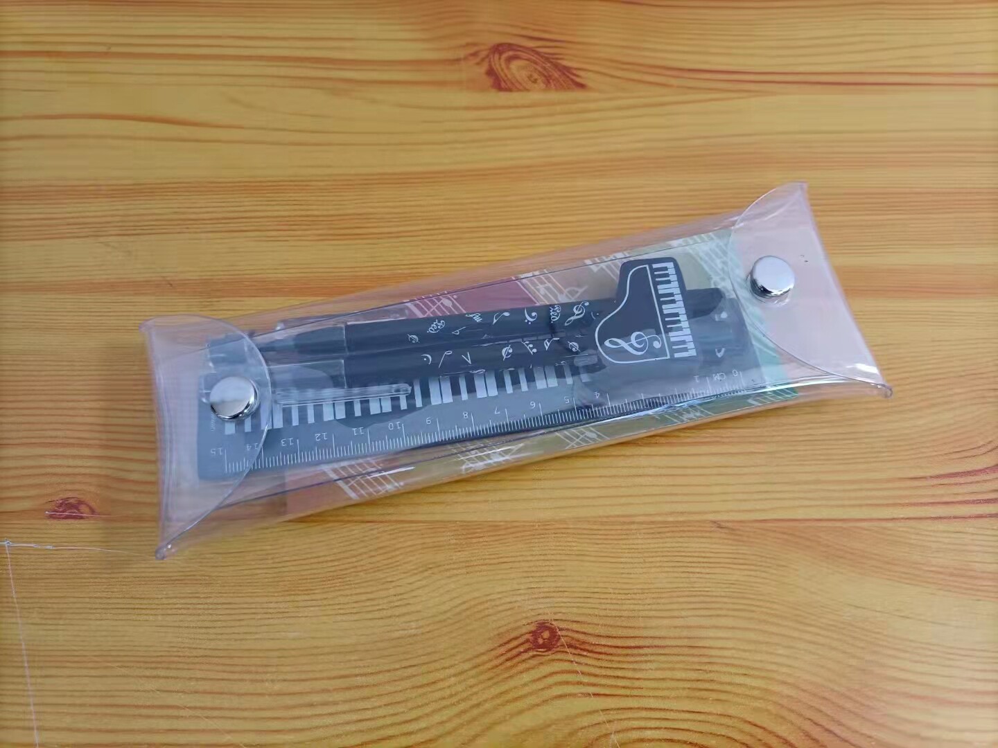 Exam note stationery set transparent pencil case piano keyboard eraser keyboard ruler 2B pencils 2