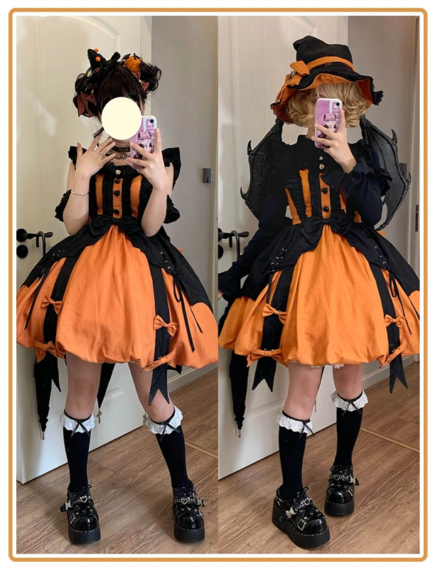 ý tưởng halloween [Có sẵn] tùy chỉnh 
            ma thuật người yêu jsk Halloween bí ngô nhỏ lo kem đậu xanh lolita vô diện halloween