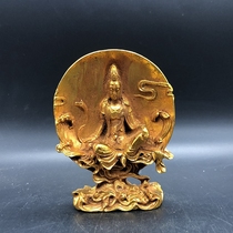 Antiques and miscellaneous collections gilt Guanyin ornaments made during the Qianlong period of the Qing Dynasty special price