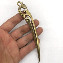 Brass hair fork hairpin ancient ladies hairpin solid pure copper copper carving phoenix hairpin old object