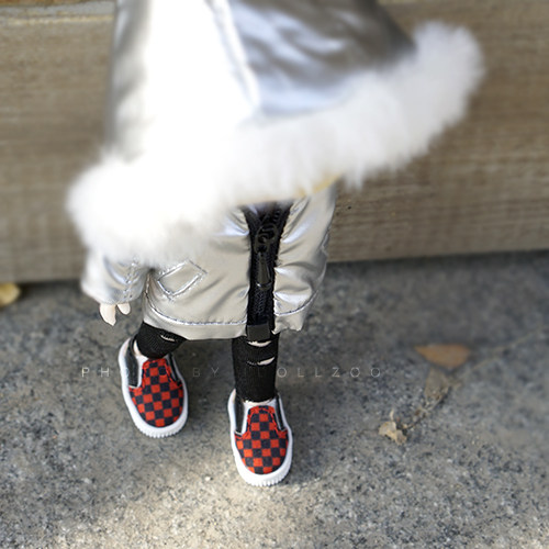 OB11 Baby shoes Small cloth blythe shoes ● Plaid lazy shoes● AZ Lati cloth eyelash pig