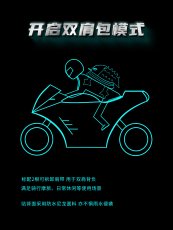 рюкзак 摩托车尾包机车油箱包骑行后座包骑士头盔背包男双肩包女蜥蜴书包 Binsonwhale