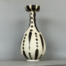 Song porcelain collection Ding kiln white glaze striped bottle antiques and antiques five famous kilns old goods old goods collection